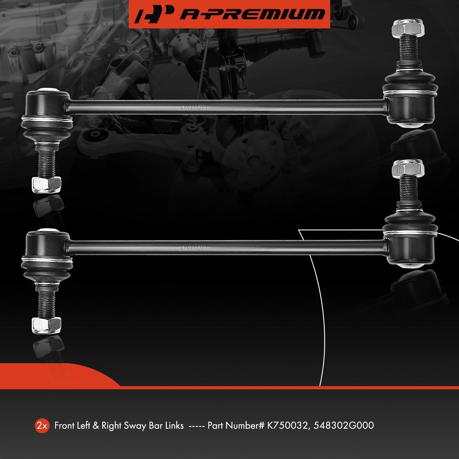 2X Front Sway Bar End Links for Hyundai Elantra (2007–2012) Kia Forte (2010–2013)