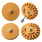 Set of 4 Rubber Sticker Eraser Wheels for Car RV Glue Cleaning