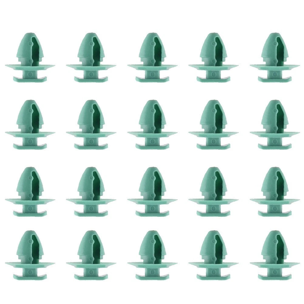 20pcs Set Green Wheel Arch Fender Flare Molding Trim Retainer Clips for Jeep