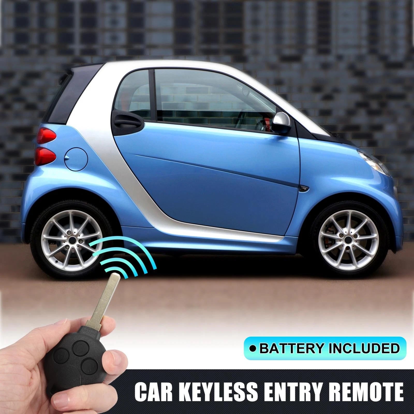 Keyless Entry Remote Key Fob 433MHz for Mercedes-Benz Smart Fortwo (2007–2013)