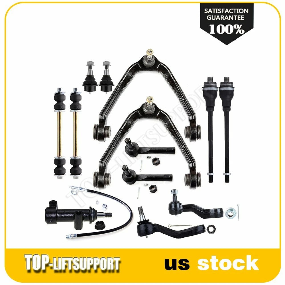 Set of 4 Control Arms and Tie Rods for Chevy Silverado GMC Yukon