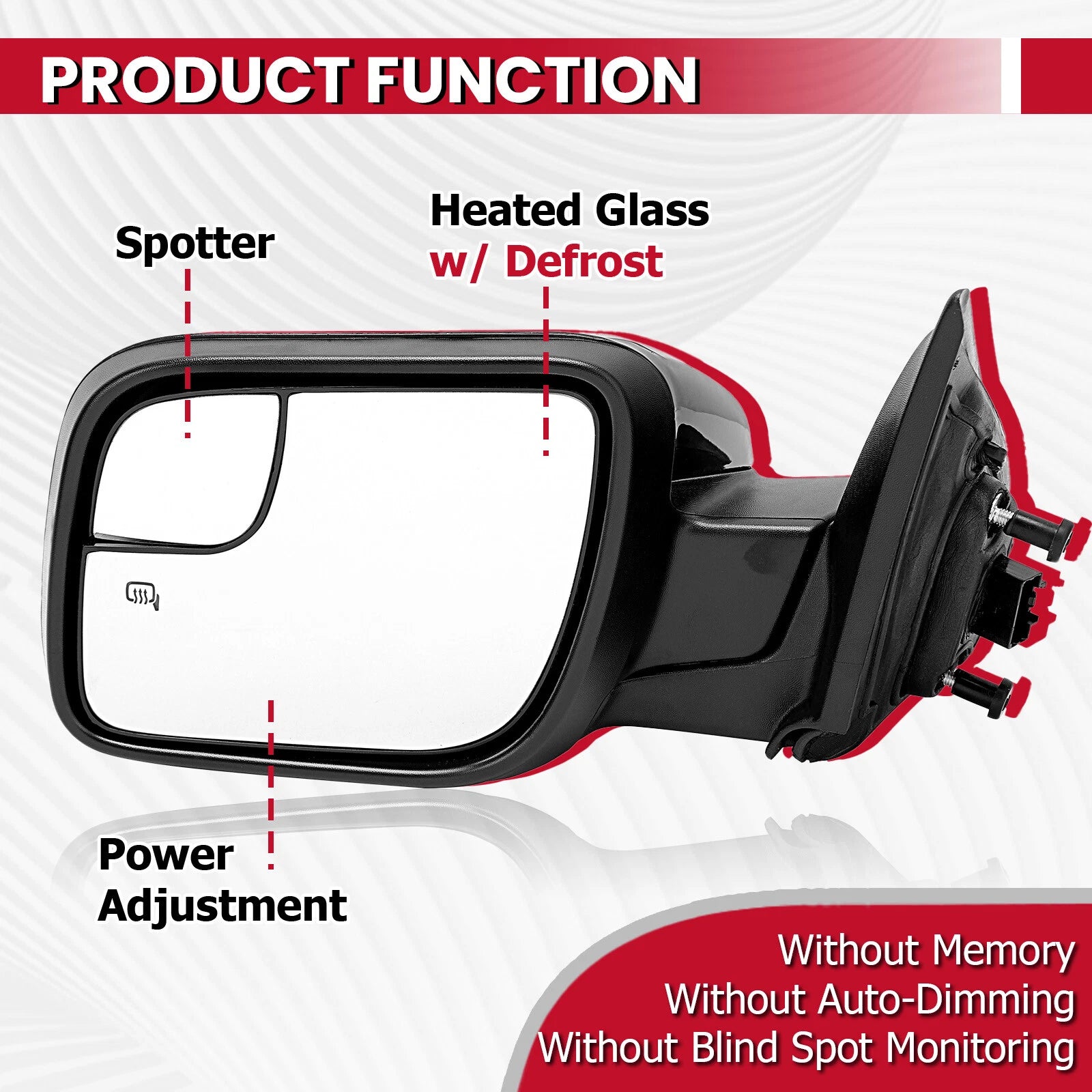 Heated Side Power Mirrors with Turn Signal for Ford Explorer (2016-2019)