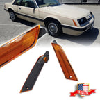 2X Amber Lens Front Fender Side Marker Light for Ford Mustang (1979–1986)