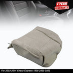 Gray Cloth Driver Bottom Seat Cover for Chevy Express 1500 2500 3500 (2003â2014)