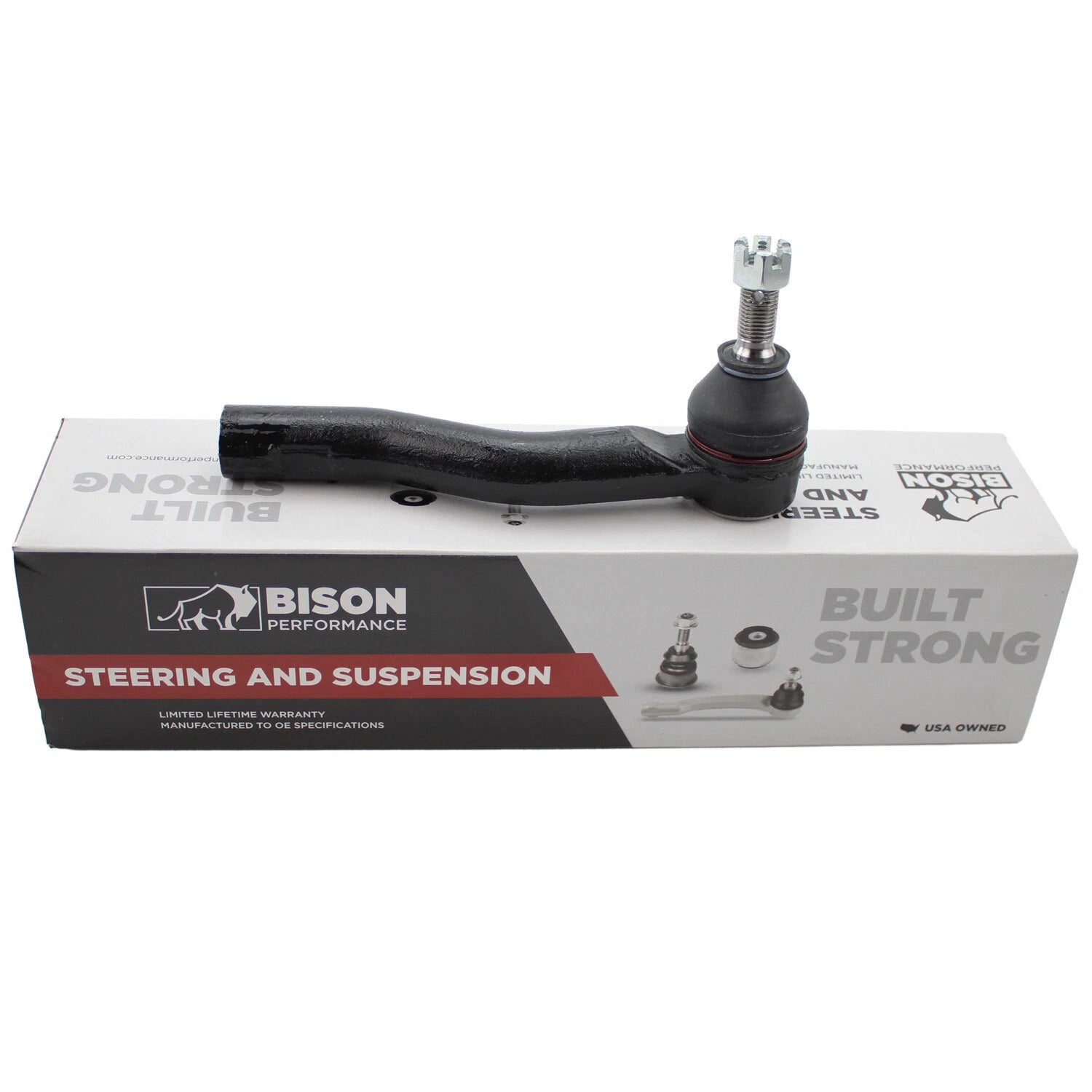 Bison Performance Passenger RH Outer Steering Tie Rod End for Corolla Prius UX200 (2019–2023)
