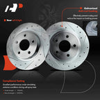 Rear Drilled Brake Rotors & Ceramic Pads for Cadillac DeVille (2000-2005)