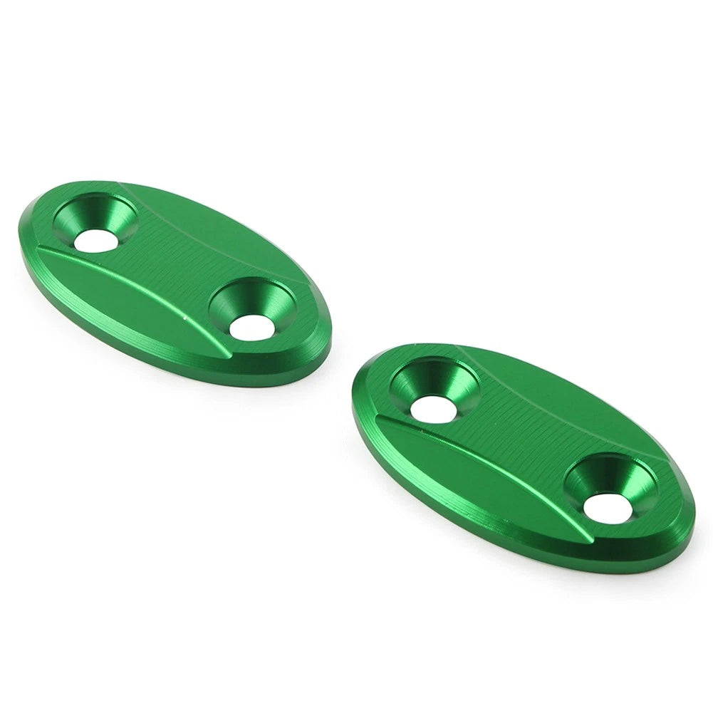 2pcs Rearview Mirror Block Off Base Plates for BMW S1000RR (2009–2018) Green