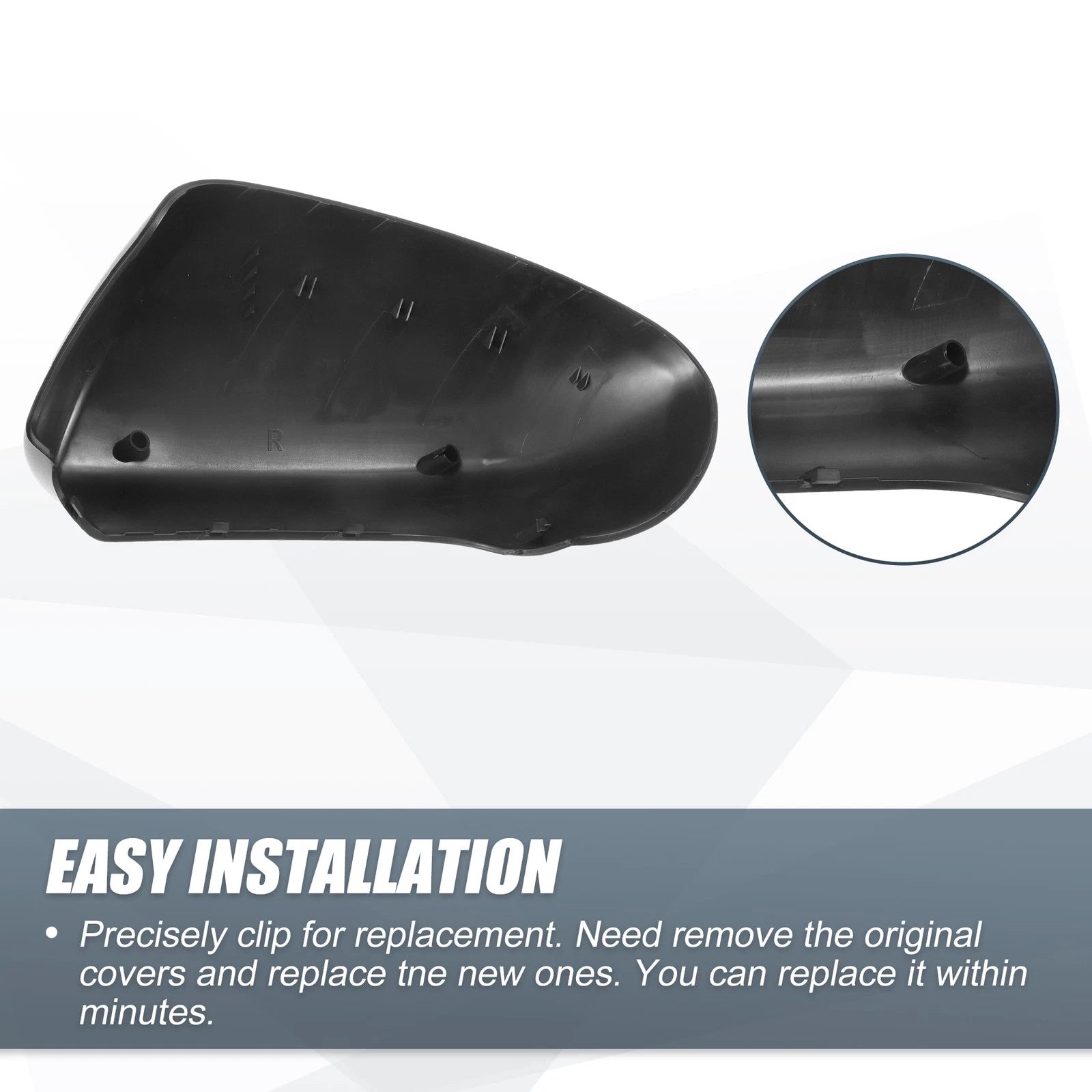 Right Side Mirror Cover Cap for Nissan Qashqai J10 (2007–2014) Matte Black