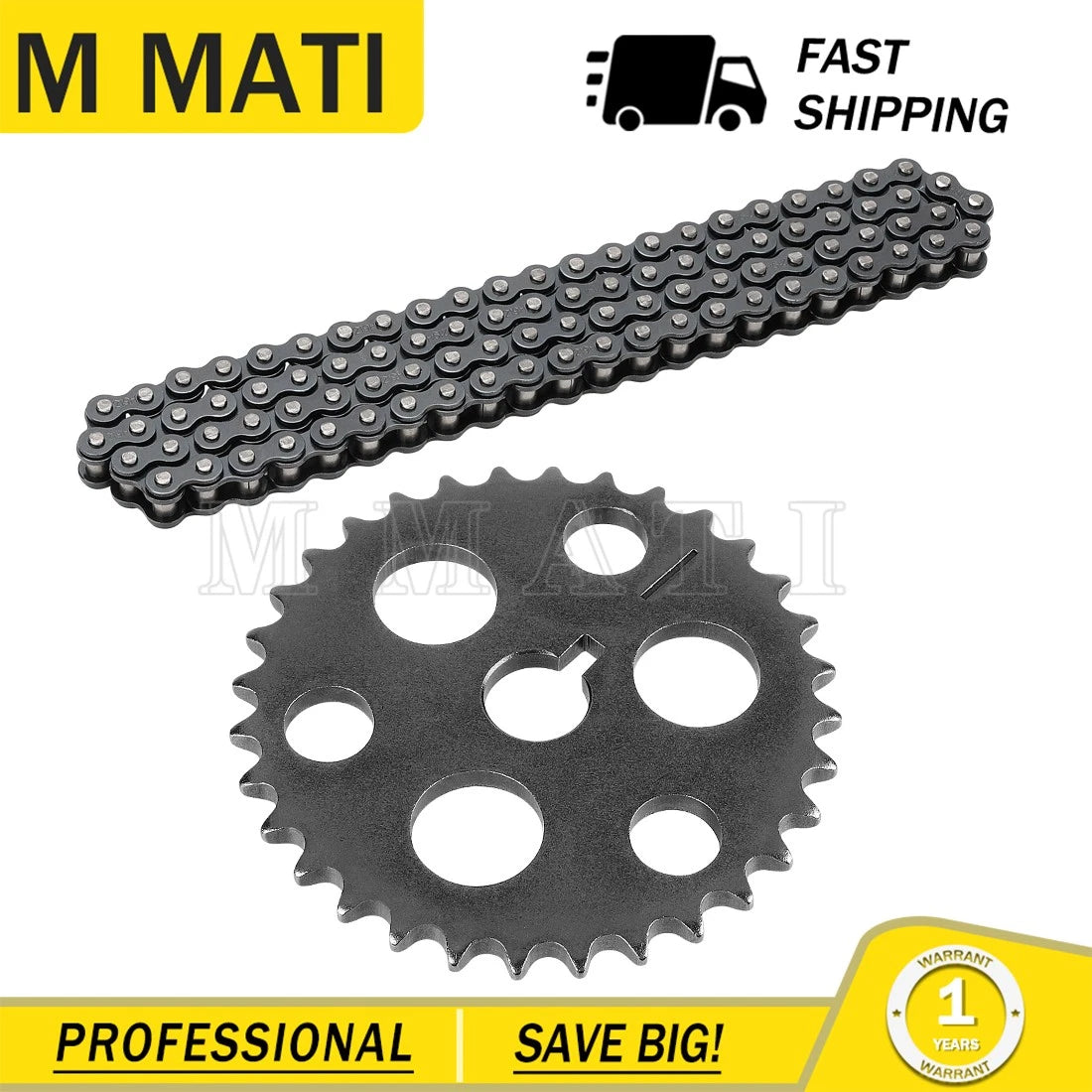 Cam Sprocket 90 Link Chain for Yamaha Warrior 350 (1997–2004) 3HN-12176-00-00 94500-02090-00