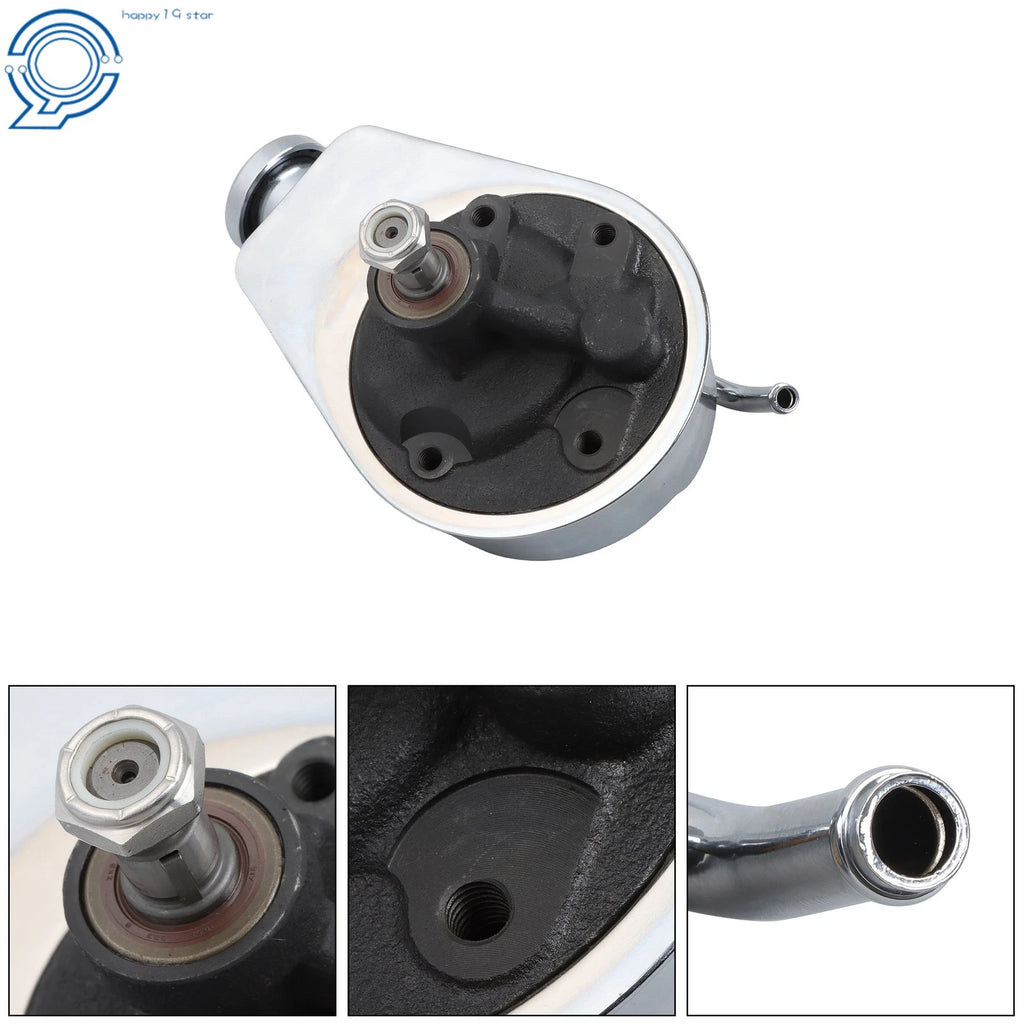 Chrome Power Steering Pump for Chevy SBC (1969–1995)