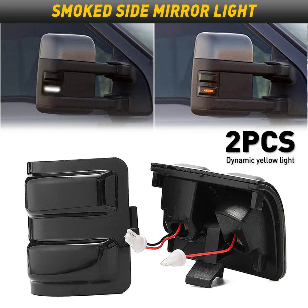 2X LED Switchback Side Mirror Lights for Ford F250 F350 (2008–2016)