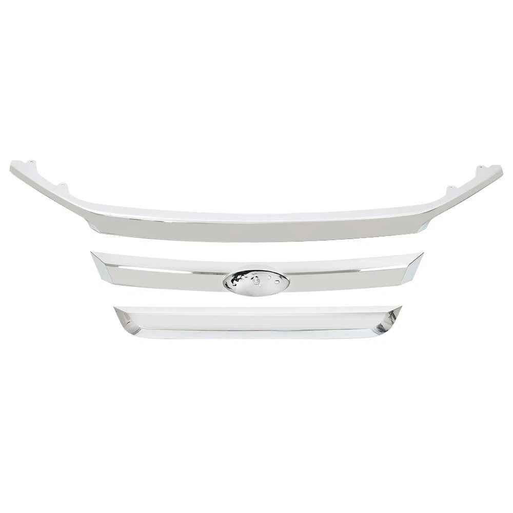Set of 3 Chrome Grille Molding Trim for Ford Fusion (2010–2012)