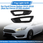 Fog Light Grill No.F1EZ15266L for Ford Focus Sedan (2015–2018) Black ABS 1 Pair