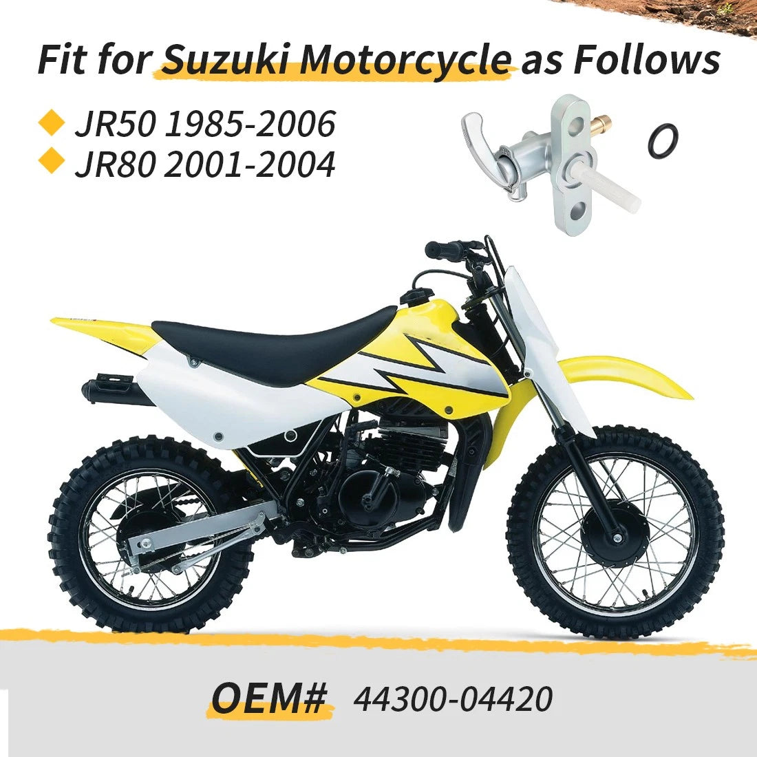 Fuel Petcock #44300-04420 for Suzuki JR80 JR50 (1985–2006)