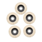5 Pack Felt Flap Disc Abrasives for Automotive Use (4-1/2" × 7/8")