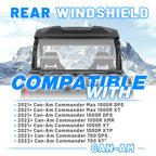 Clear Rear Windshield for Can-Am Commander 700/1000R (2021–2025)