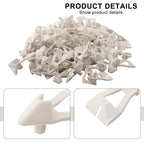 Set of 100 White Plastic Shelf Support Pegs for Cabinet Board Installation
