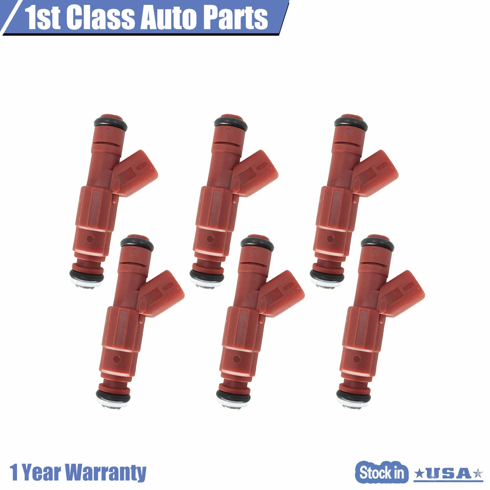Set of 6 Fuel Injectors for Dodge Dakota Ram 1500 2500 (1997–2004)