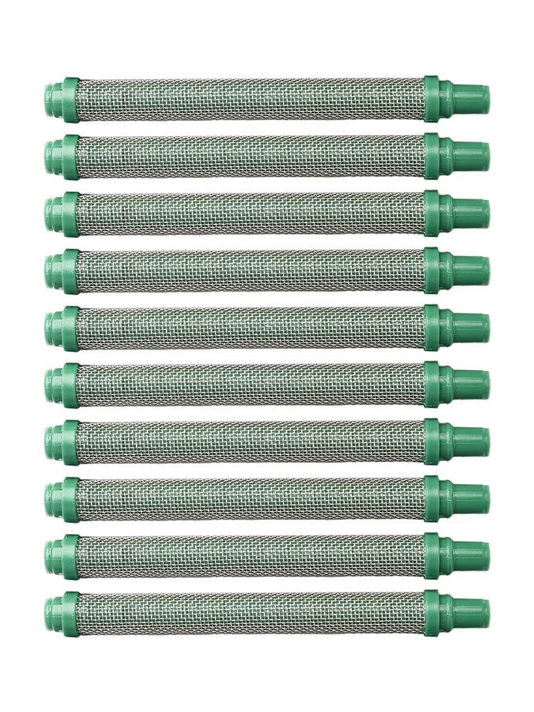 Set of 10 304 Stainless Steel Filter Inserts for Airless Spray Tools 30Mesh