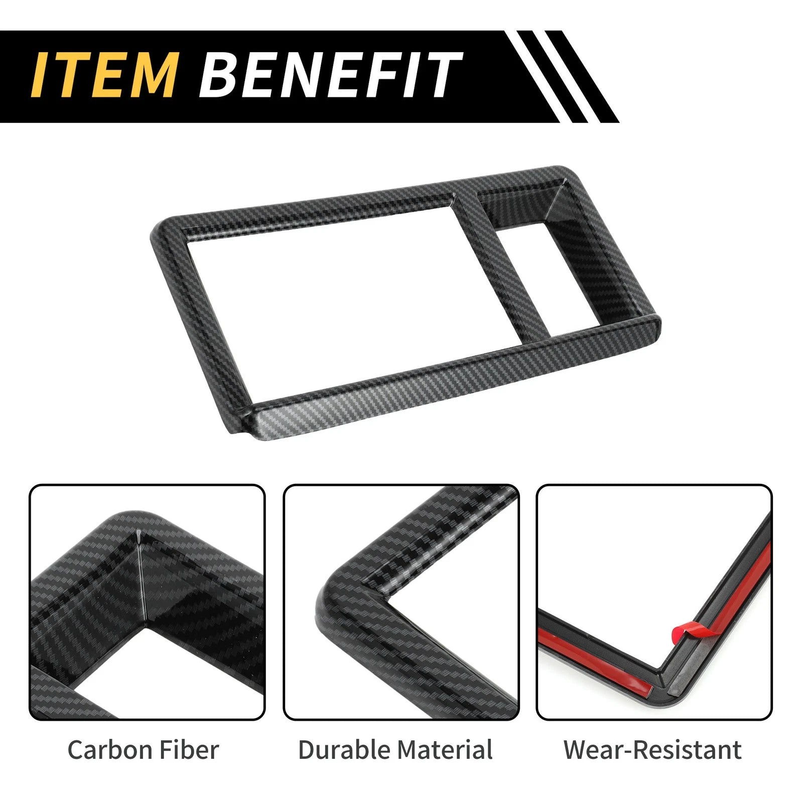 Carbon Fiber Pattern Dashboard Meter Frame Cover for Ford Maverick (2022–2024)