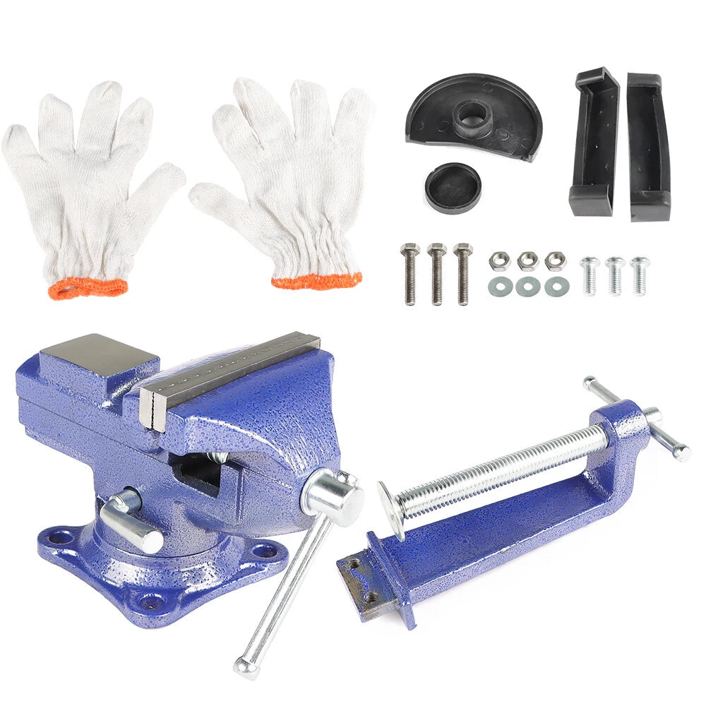 2-In-1 Bench Vise for Workbench 3.2" Multi-Functional Portable 360° Swivel Base