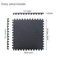 EVA Foam Interlocking Exercise Mat Tiles for Gym Flooring (Black)