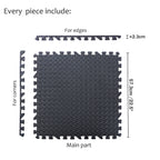 EVA Foam Interlocking Exercise Mat Tiles for Gym Flooring (Black)