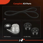 Set of 4 Serpentine Belt Drive Components for Chevrolet Express 2500