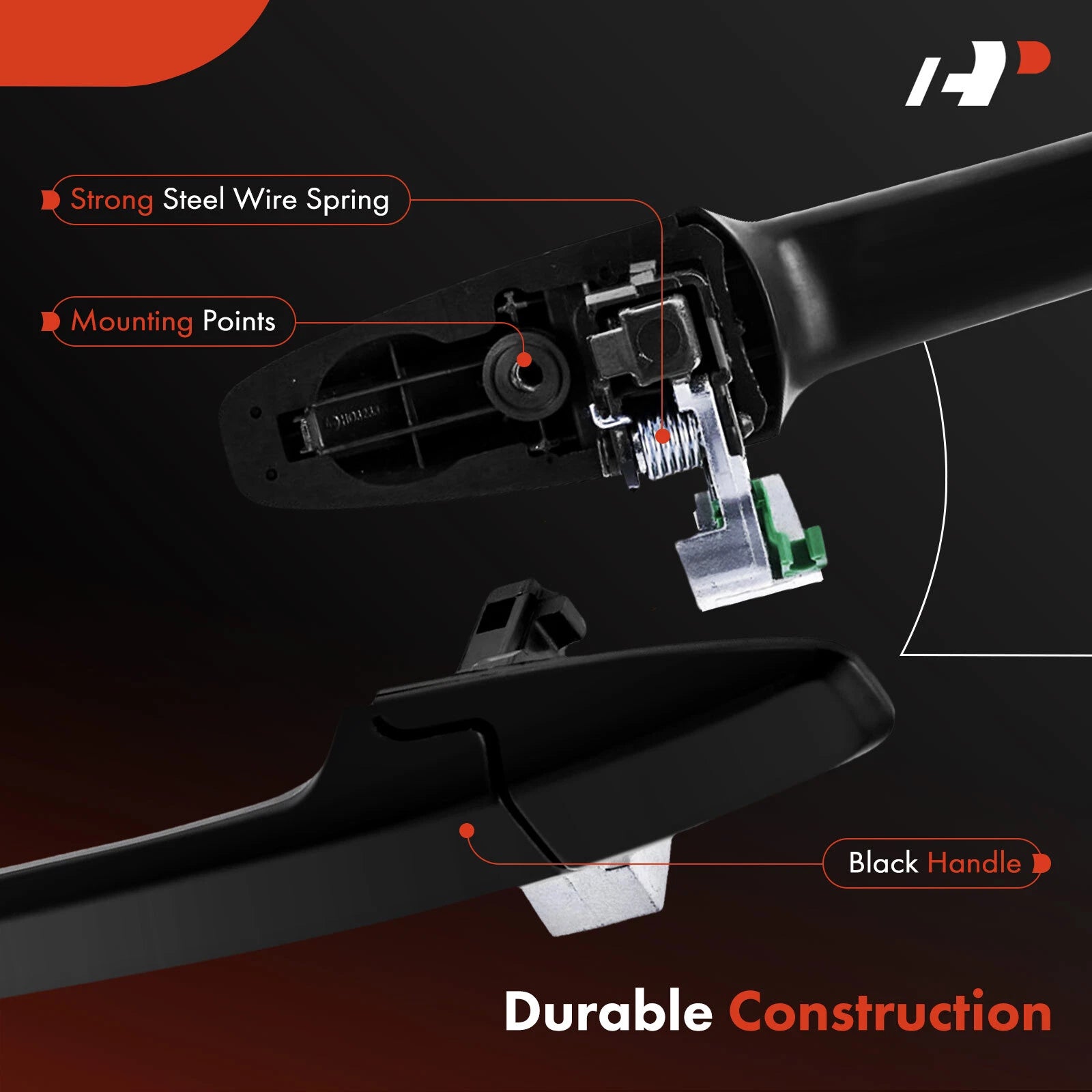 Primed Black Exterior Door Handle for Honda Civic (2006–2011)