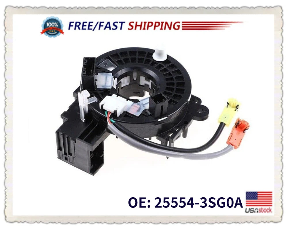 Spiral Cable Clock Spring for Nissan Sentra Versa Note (2014–2019) 25554-3SG0A