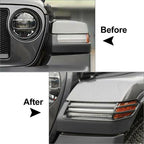 2X Front Wheel Eyebrow Light Decor Cover Trim for Jeep Wrangler JL (2018–2020)