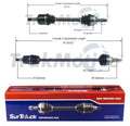 Set of 2 Front CV Axle Shafts for Mercury Tracer Ford Escort Mazda (FWD)