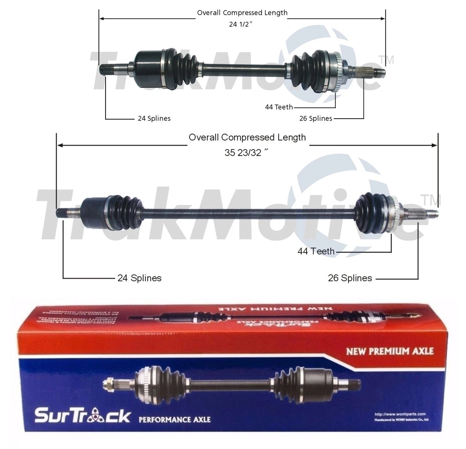 Set of 2 Front CV Axle Shafts for Mercury Tracer Ford Escort Mazda (FWD)