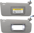 1 Pair Gray Sun Visor for Honda Accord (2008–2017) 83280-TA5-A51ZA w/ Light & Mirror