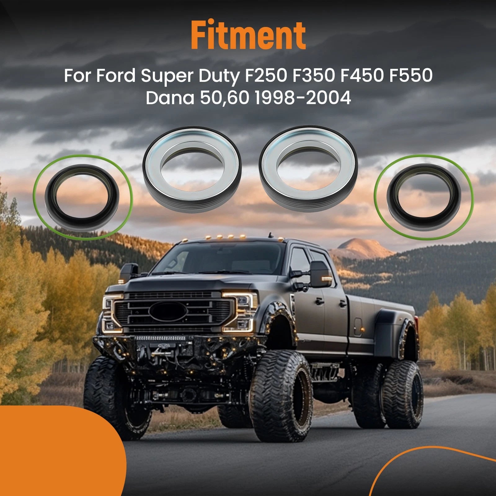 6PC Axle Vacuum Seal Set for Ford F250-F550 Super Duty (1998–2004)