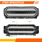 Badgeless Honeycomb Mesh Front Bumper Grille for Ford F-150 (2021–2023) w/RGB LED DRL