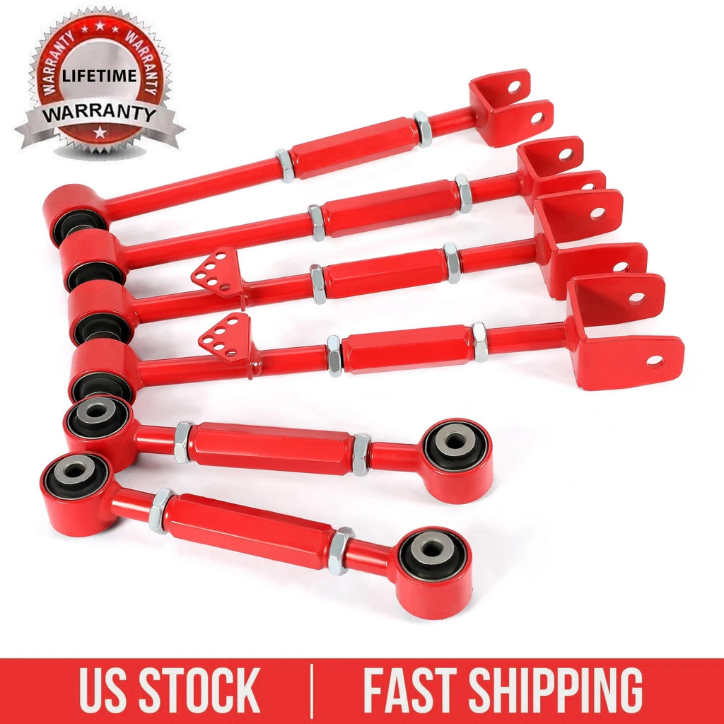 Red Steel Front Ball Joint Rear Camber Control Arm Kit for Accord TL TSX (2008–2013)