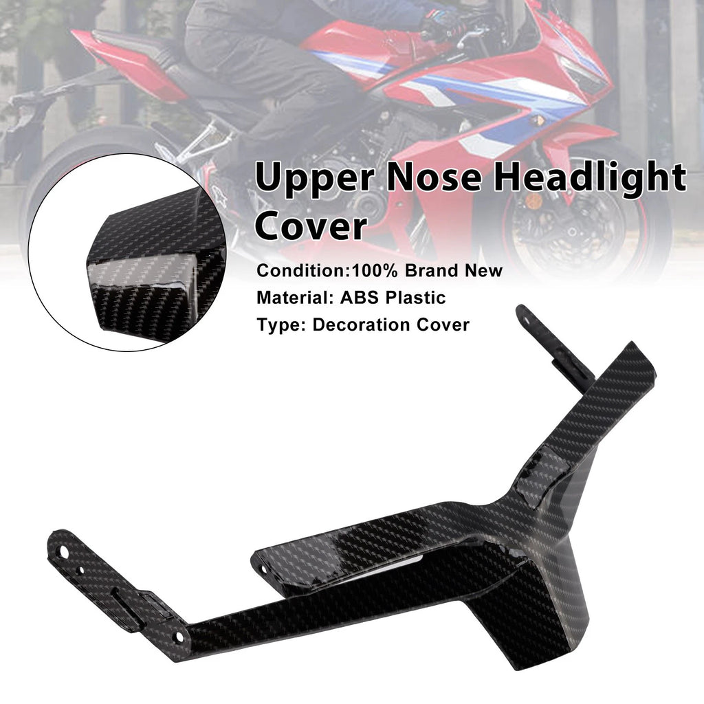 Front Upper Nose Headlight Cover Fairing for Honda CBR650R (2024–2025) Carbon A9