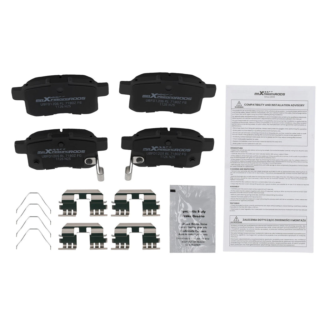 Set of Rear Ceramic Brake Pads for Acura TSX (2009–2014) / Honda Accord (2008–2017)