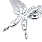 Flame Side Mirrors for Harley (1984–2014) Chrome