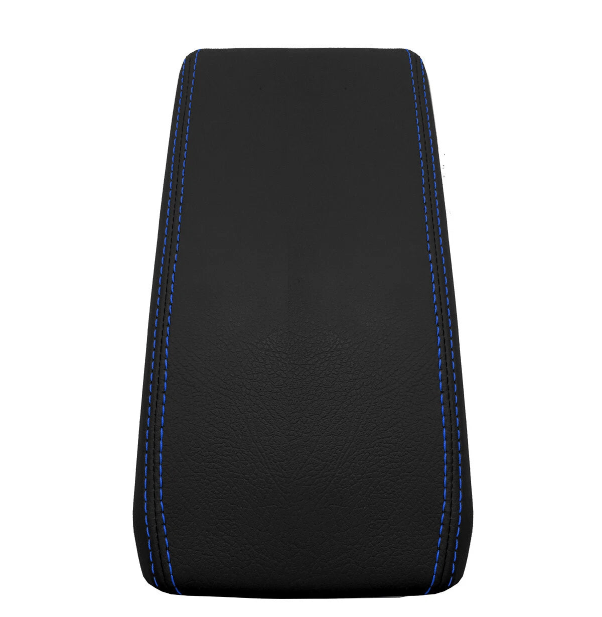 Console Lid Armrest Cover for Subaru Forester XT (2003–2008) Carbon Fiber Blue Stitch