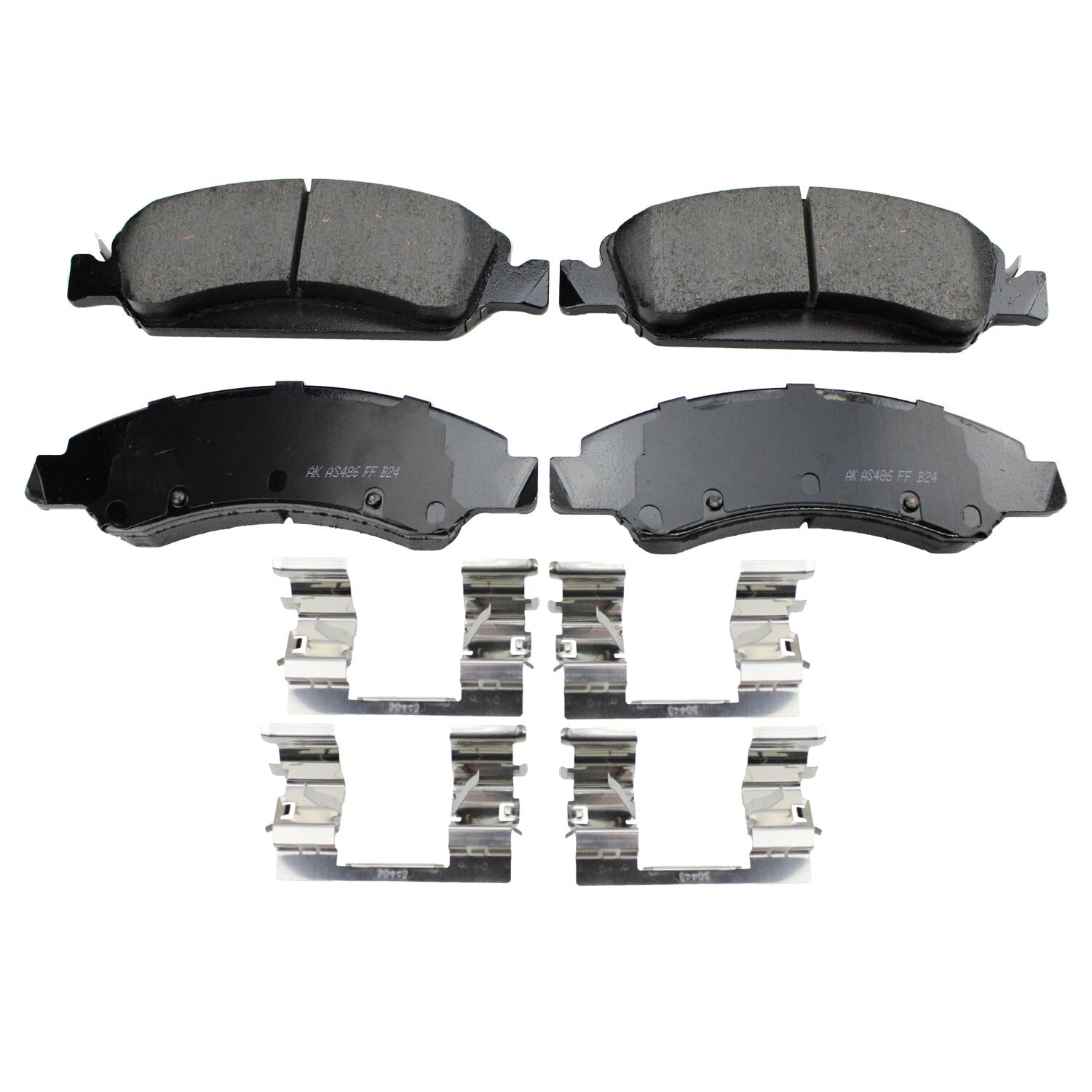 Set of 4 Akebono ProACT Front Ceramic Brake Pads for Cadillac Chevrolet GMC (2010–2020)