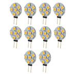 10 x DC12V G4 5050 SMD 6 LED Bulbs Warm White for Car