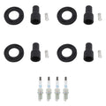 Set of 4 NGK Laser Iridium Spark Plugs & Coil Boots for Camry Corolla RAV4 tB xB
