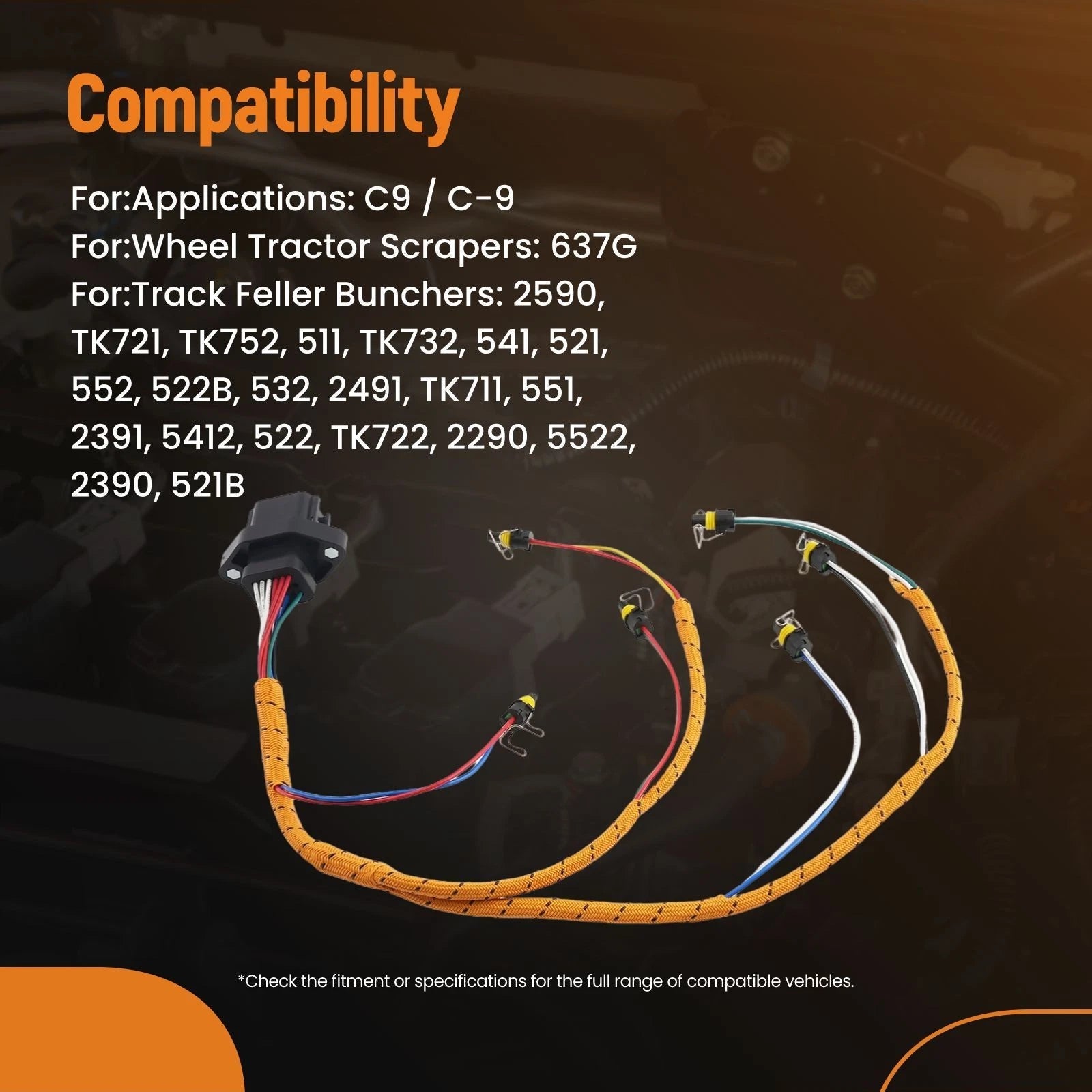 Fuel Injector Harness for CAT C9 Caterpillar Engine (2003–2007) 215-3249