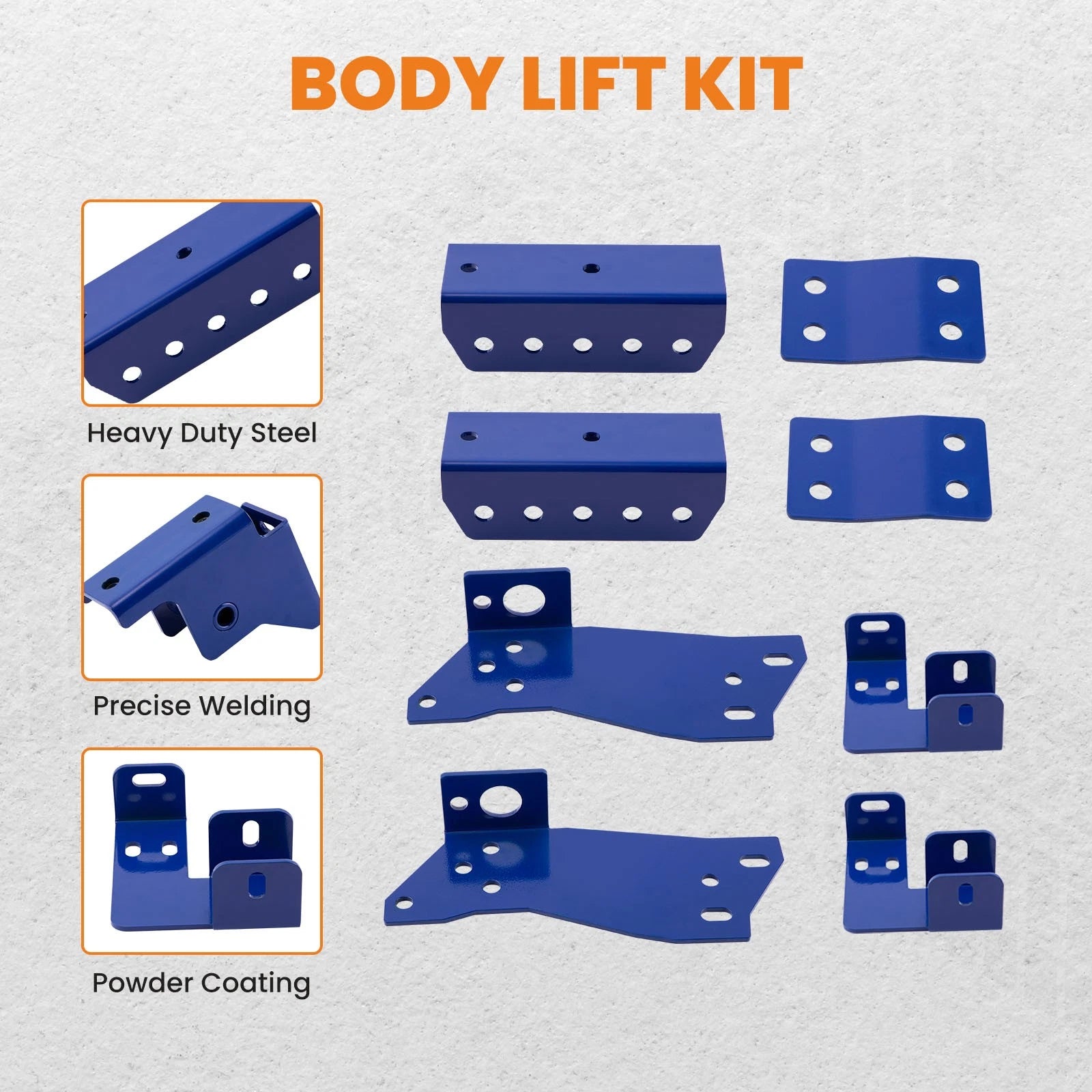 3" Body Lift Kit Brackets for Chevy Silverado GMC Sierra 1500 (2003-2005)
