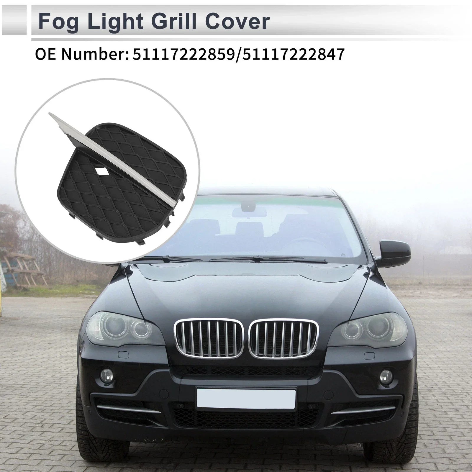 1 x Front Left Fog Light Grill for BMW X5 (2011 - 2013)