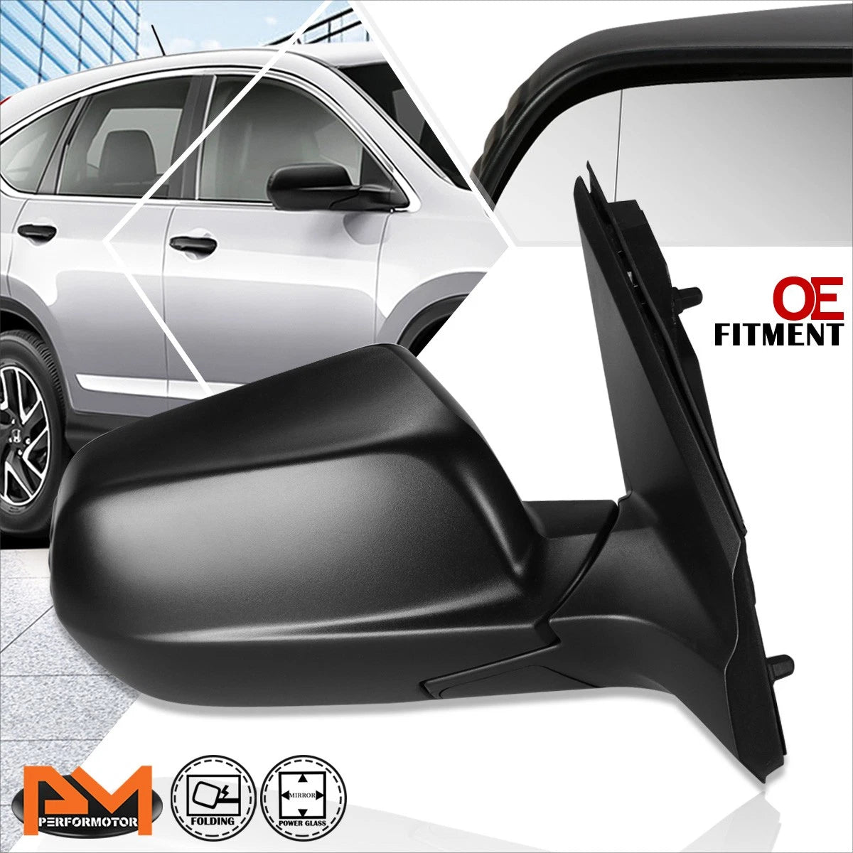 OE Style Powered Adjustable Side Rear View Door Mirror Right for Honda CR-V (2012–2016)
