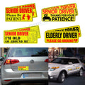 Reflective Senior Driver Car Magnet for Elderly Drivers (Yellow)