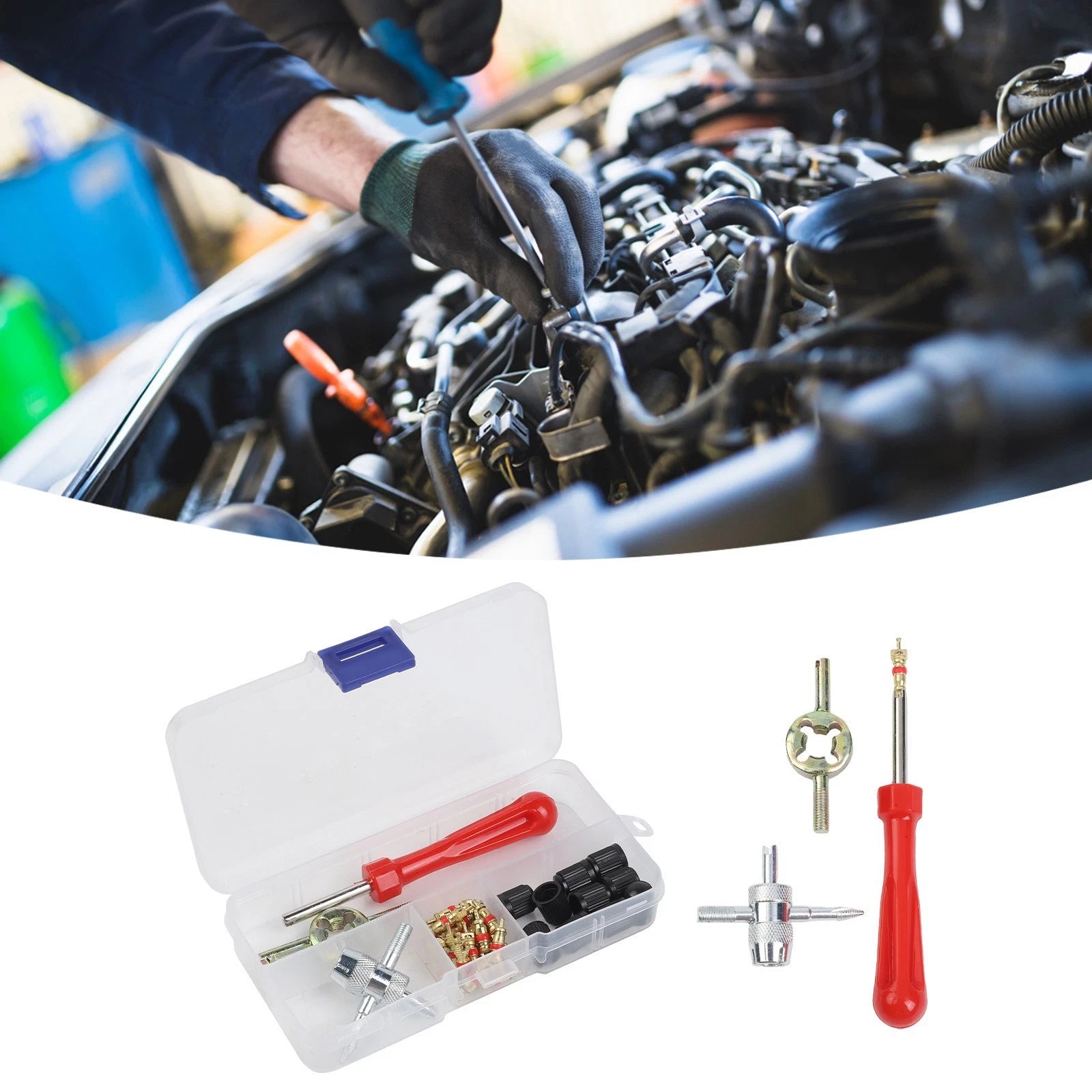 Tire Valve Stem Core Remover Tool for Car Bike (Universal Fit)